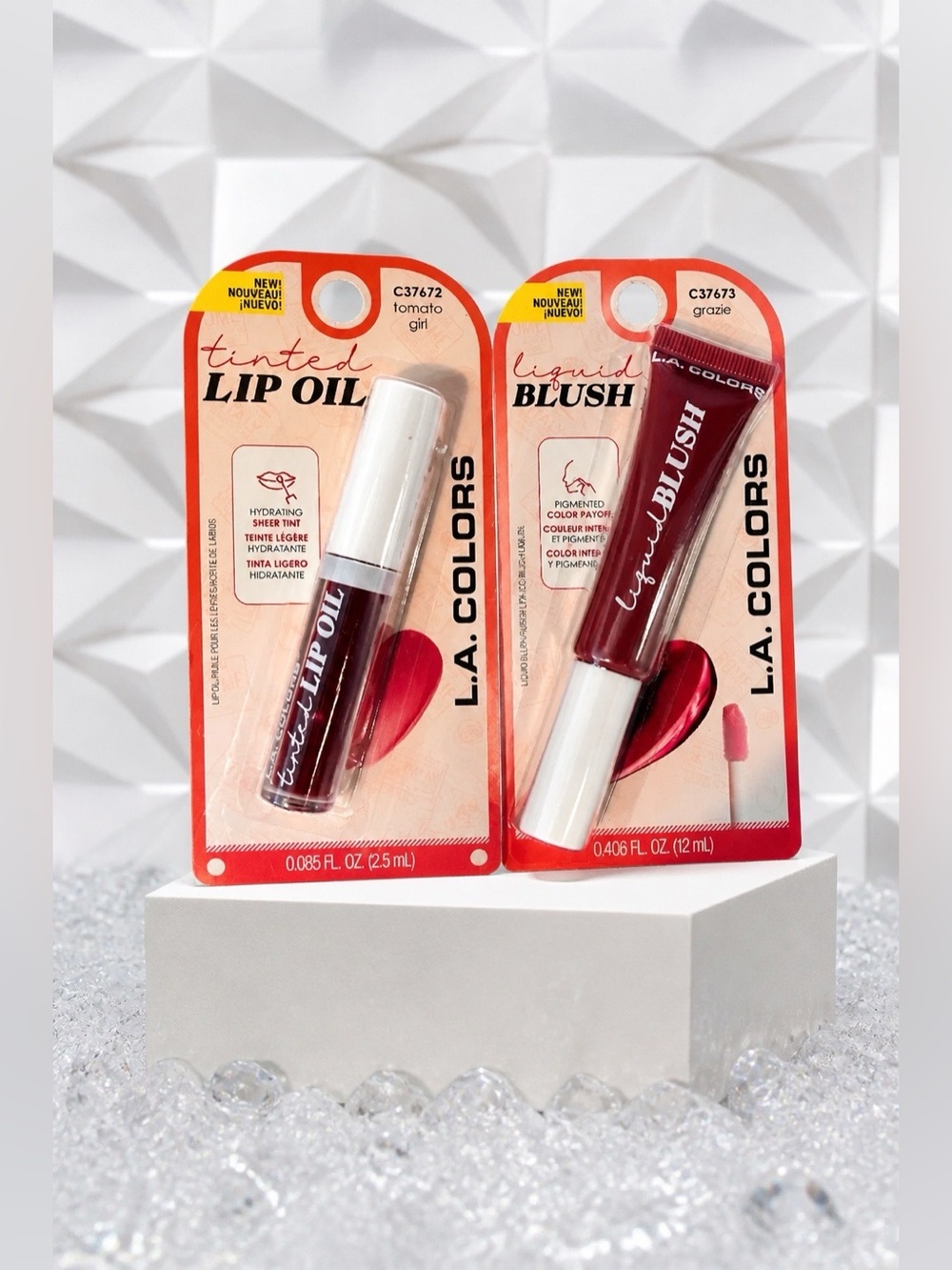 Set of 2 LA Colors Tinted Lip Oil & Liquid Blush New